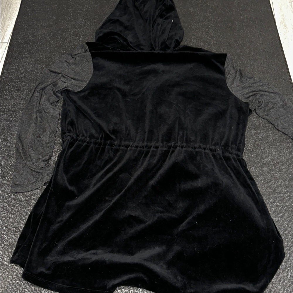 Zenergy by Chicos Black Hooded Open Cardigan size 3 - Picture 8 of 8